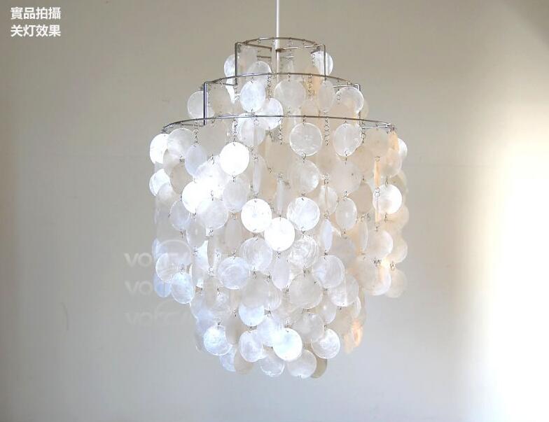 ٴ  ź    鸮 Ϻ  ̴ϸ â   м    ZA/Sea rock shells rice white shell chandelier Japanese modern minimalist creative personal